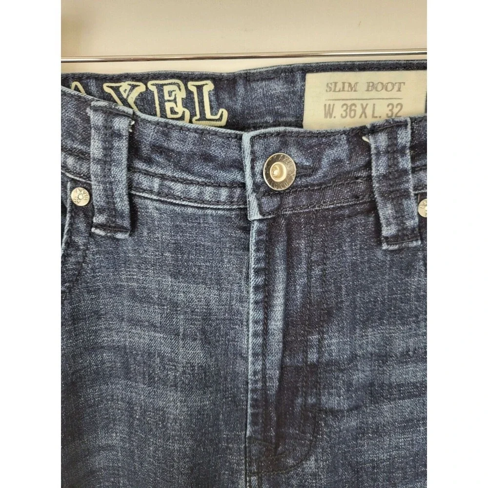 T.K. Axel Jeans 36X32 Mens Slim Bootcut High Rise Dark Wash Denim Bottoms